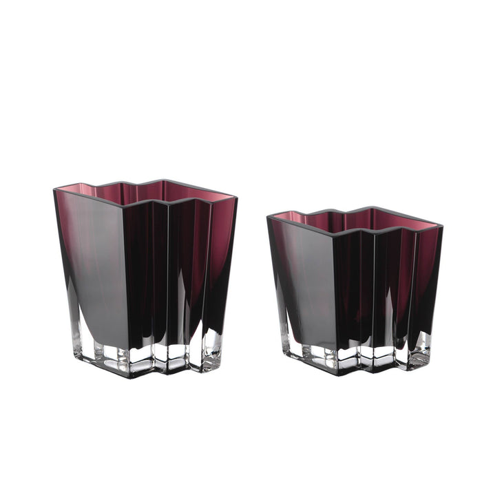 Chevron Vase Amethyst - Small