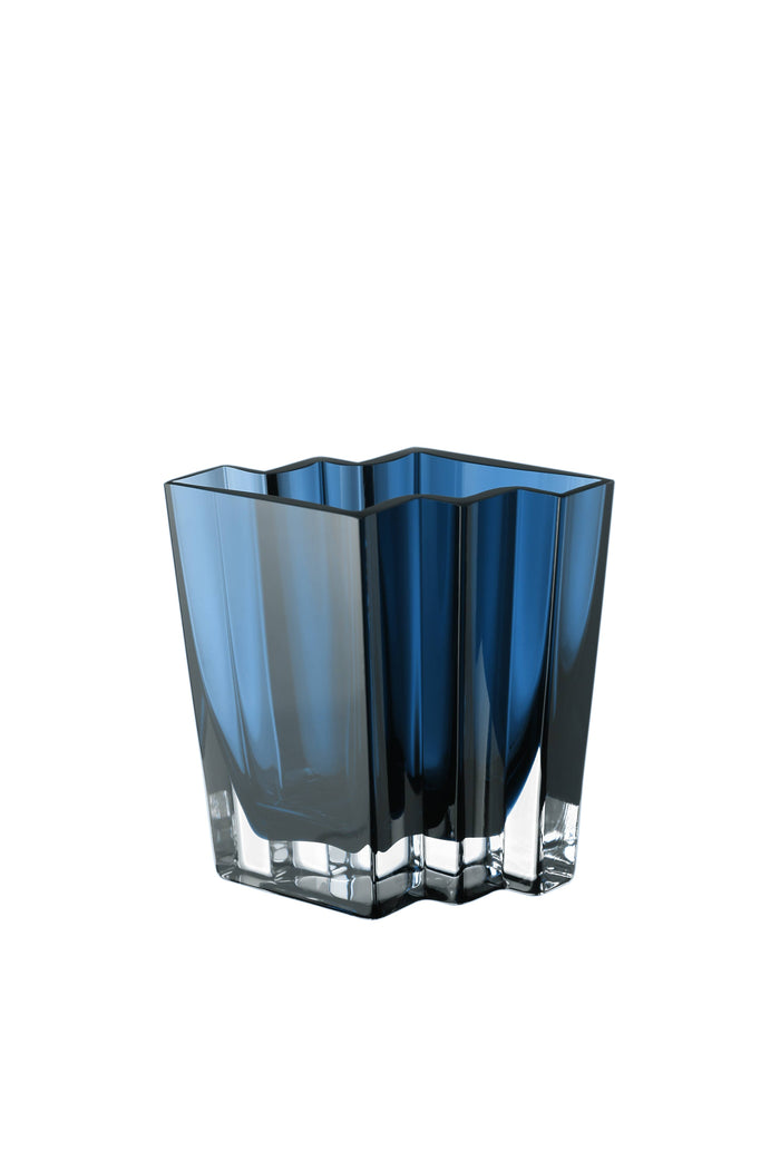 Chevron Vase Blue - Large