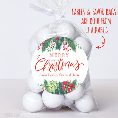 Christmas Garland Gift Labels