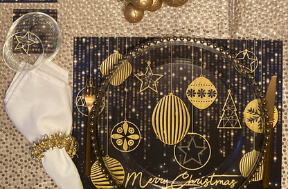 CHRISTMAS ORNAMENTS PAPER PLACEMAT