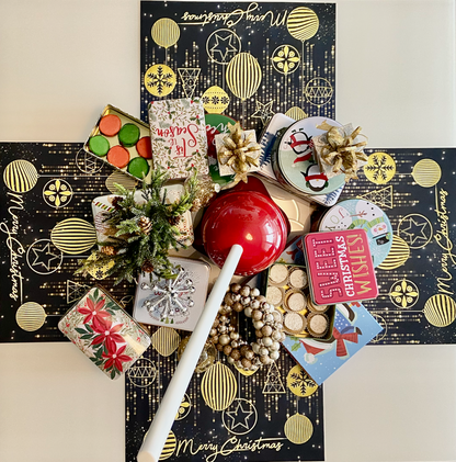 CHRISTMAS ORNAMENTS PAPER PLACEMAT