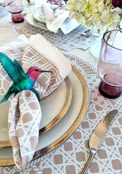 Colibri Acrylic Napkin Rings (set of 6)