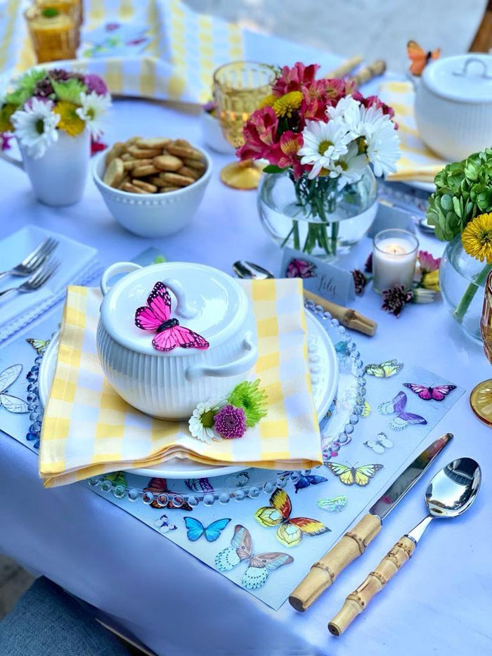 COLORFUL BUTTERFLIES PAPER PLACEMAT
