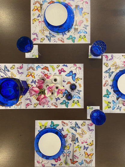 COLORFUL BUTTERFLIES PAPER PLACEMAT