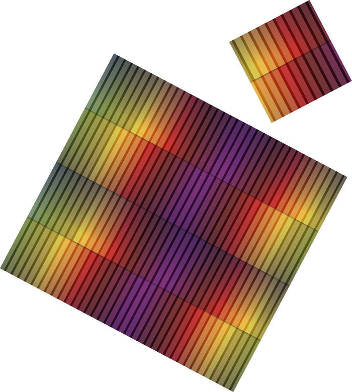 COLORFUL OP -ART PAPER PLACEMAT