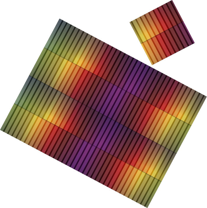 COLORFUL OP -ART PAPER PLACEMAT