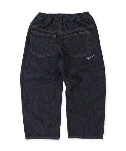 Denim Wide Curved Pants