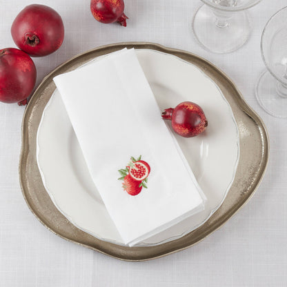 Embroidered Pomegranate Napkin - Set of 4