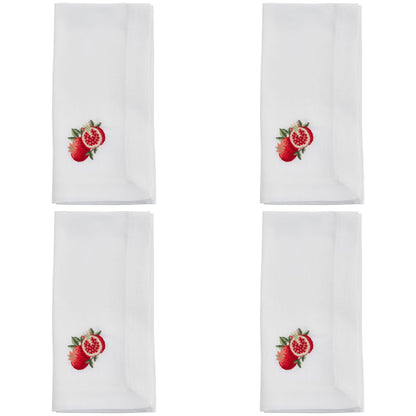 Embroidered Pomegranate Napkin - Set of 4
