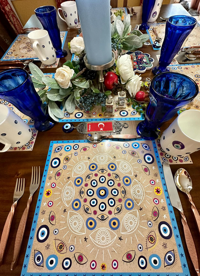 EVIL EYE PAPER PLACEMAT