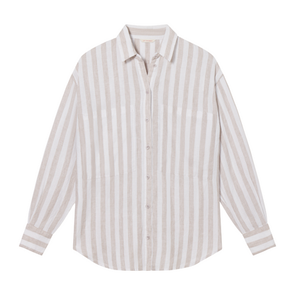 Getaway Button Down - Beach Stripe: Beach / Coconut