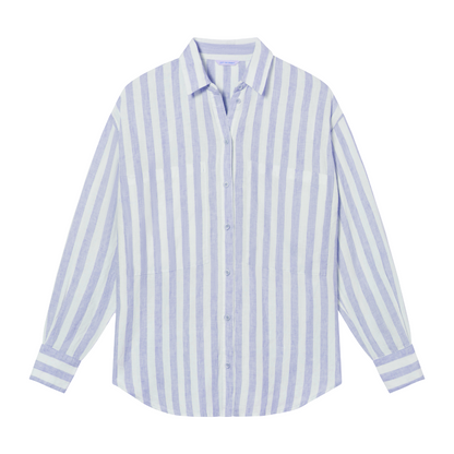 Getaway Button Down - Beach Stripe: Riptide / Coconut