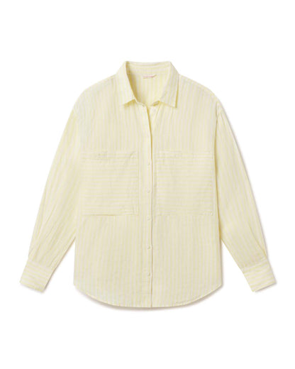 Getaway Button Down - Bungalow Stripe: Melt / Coconut