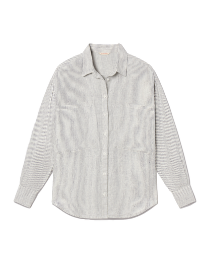 Getaway Button Down - Coastal Stripe: Varsity / Coconut