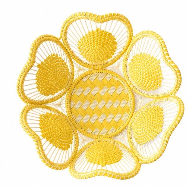 Flora Basket: Yellow