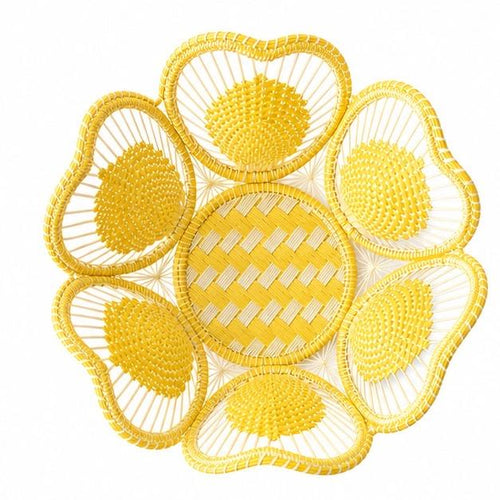 Flora Basket: Yellow