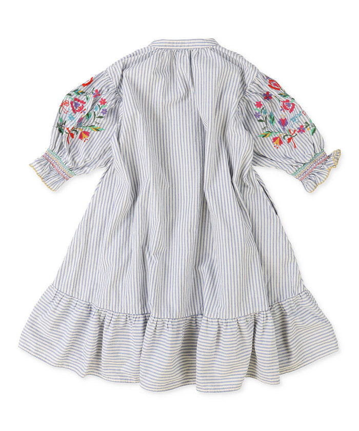 Floral Embroidery Shirt Dress