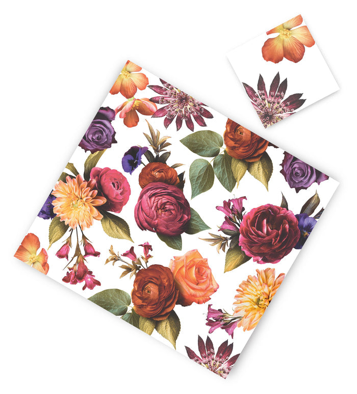 FLOWERS PATTERN PAPER PLACEMAT