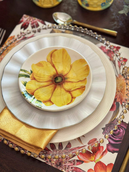 FLOWERS PATTERN PAPER PLACEMAT