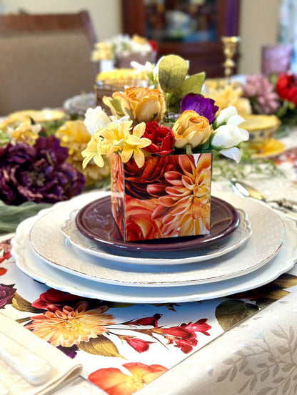 FLOWERS PATTERN PAPER PLACEMAT