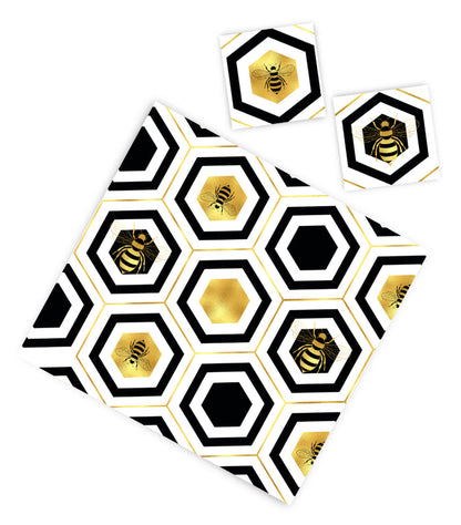 GOLD BEES PAPER PLACEMAT