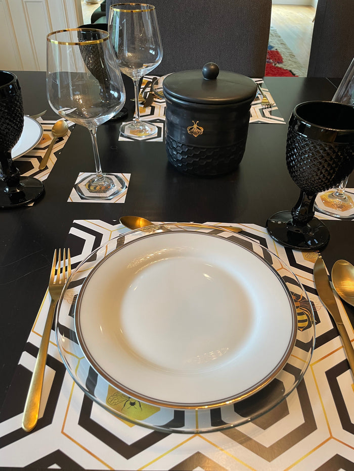 GOLD BEES PAPER PLACEMAT
