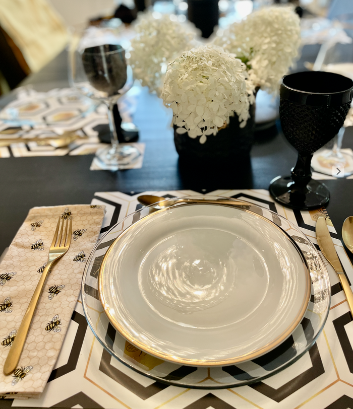 GOLD BEES PAPER PLACEMAT