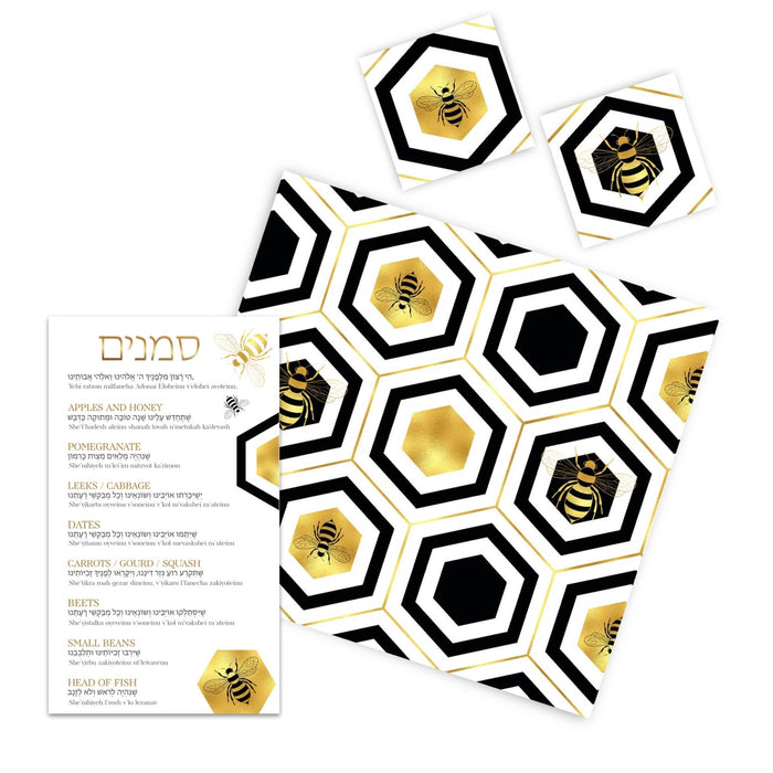 GOLD BEES PAPER PLACEMAT