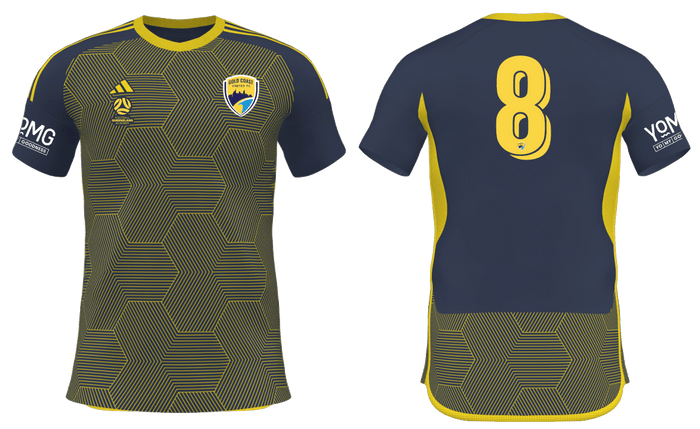 GOLD COAST UNITED Men's Competition 25 Home Jersey (JD7371-277-2394-GU1) GOLD COAST UNITED Adidas Club Zone