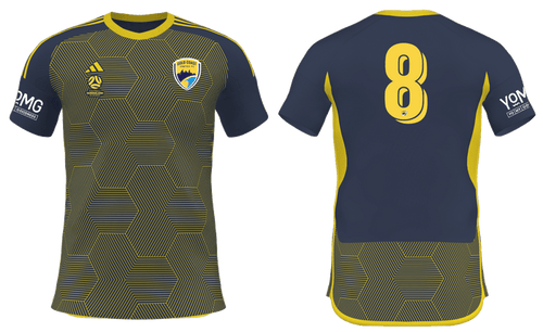 GOLD COAST UNITED Men's Competition 25 Home Jersey (JD7371-277-2394-GU1) GOLD COAST UNITED Adidas Club Zone