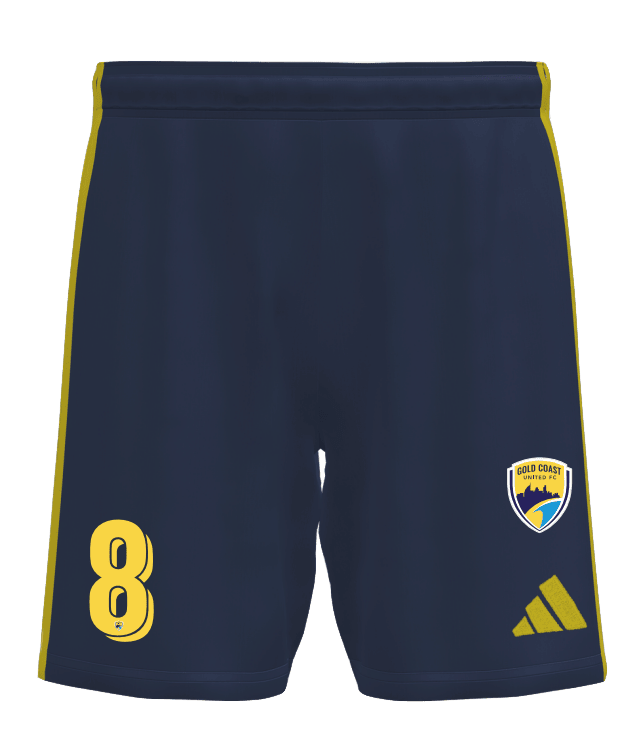 GOLD COAST UNITED Men's Entrada 26 Match Home Shorts (KB4029-277-2394-GU1) GOLD COAST UNITED Adidas Club Zone