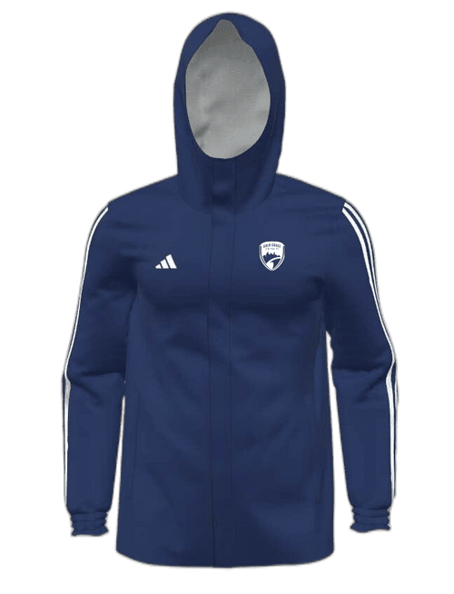 GOLD COAST UNITED Mi Adidas 23 All Weather Jacket Mens (HT6466-NAVY) GOLD COAST UNITED Adidas Club Zone