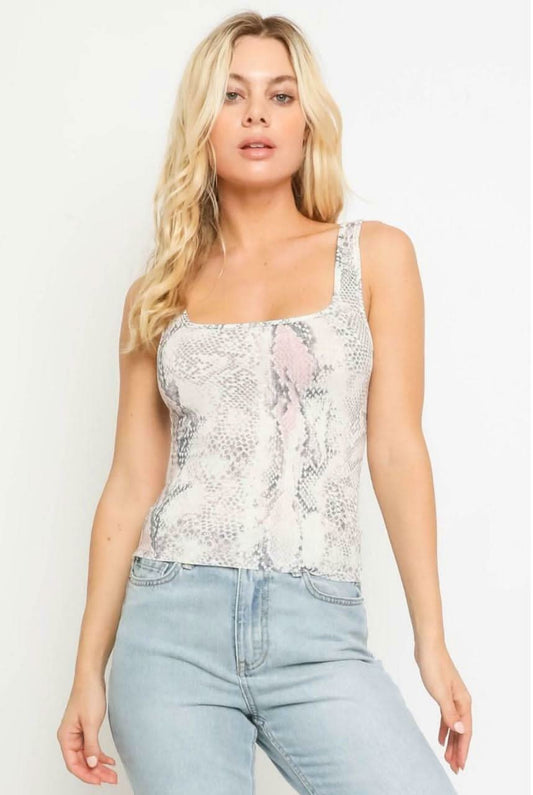 Becca Blush Snake Print Tank Top