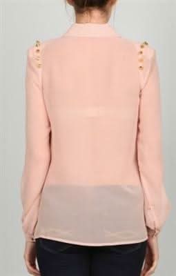 Ark & Co Future Ambition Blush Spiked Trim Blouse