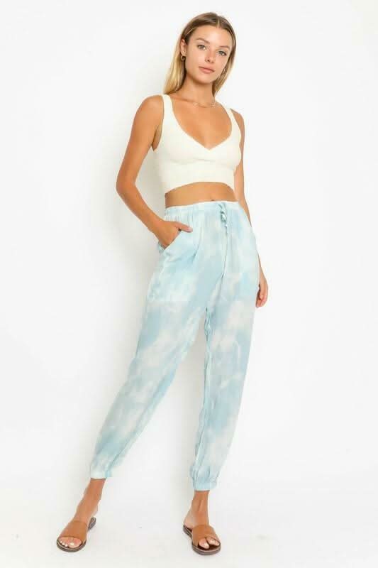 Alice Light Blue Tie-Dye Jogger Pants