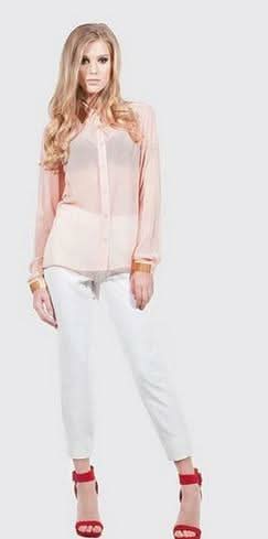 Ark & Co Future Ambition Blush Spiked Trim Blouse