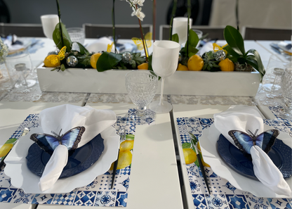 ITALIAN TILES WITH LEMONS PAPER PLACEMAT