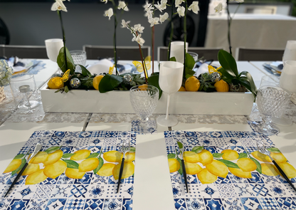 ITALIAN TILES WITH LEMONS PAPER PLACEMAT