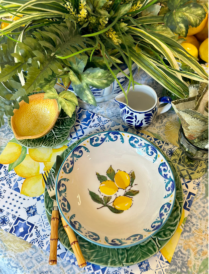 ITALIAN TILES WITH LEMONS PAPER PLACEMAT
