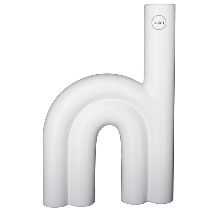 Large Rope Ceramic Vase - White