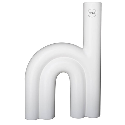 Large Rope Ceramic Vase - White