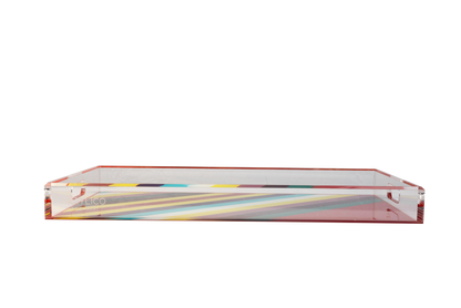 Large Serving Tray - Colored Stripes