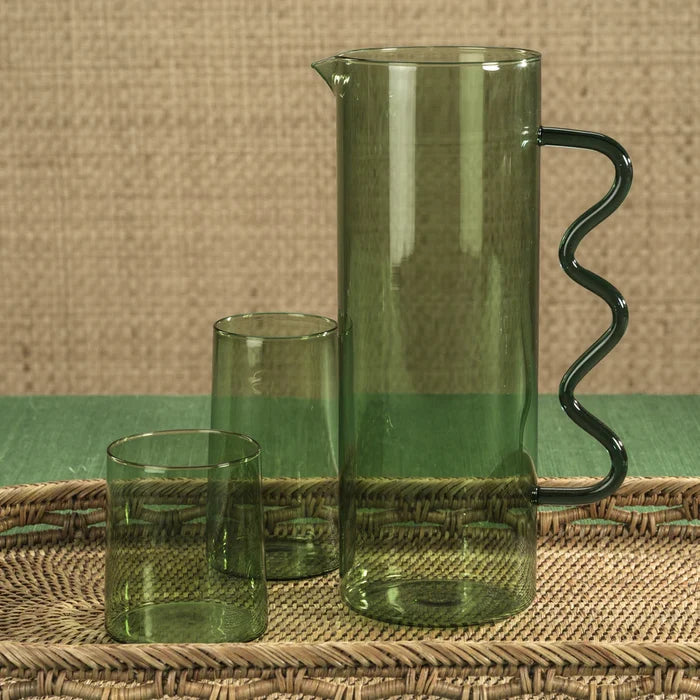 Large Squiggle Pitcher - Green