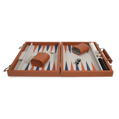 Leatherette Travel Backgammon Set - Game