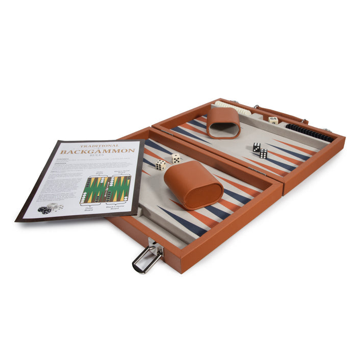 Leatherette Travel Backgammon Set - Game