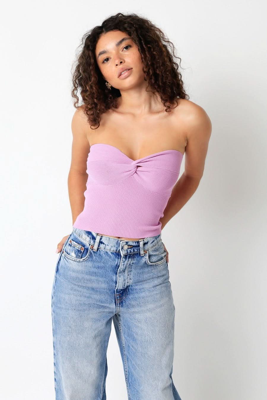 Becca Lilac Twist Knot Tube Top