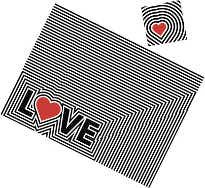 LOVE GEOMETRIC PAPER PLACEMAT