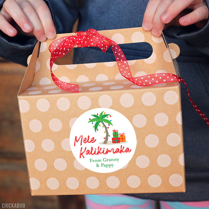 Mele Kalikimaka Christmas Gift Labels