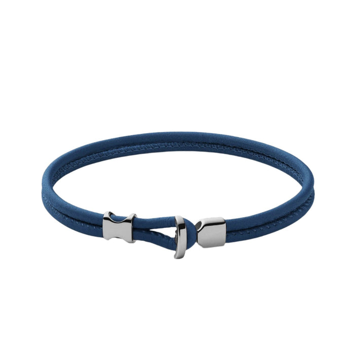 Miansai Orson Loop Leather Bracelet Navy Blue