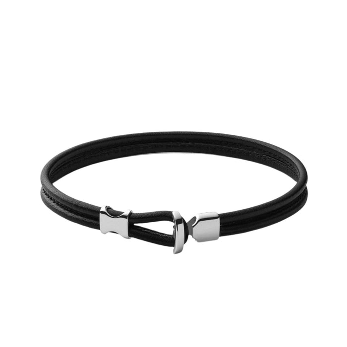 Miansai Orson Loop Leather Bracelet Black